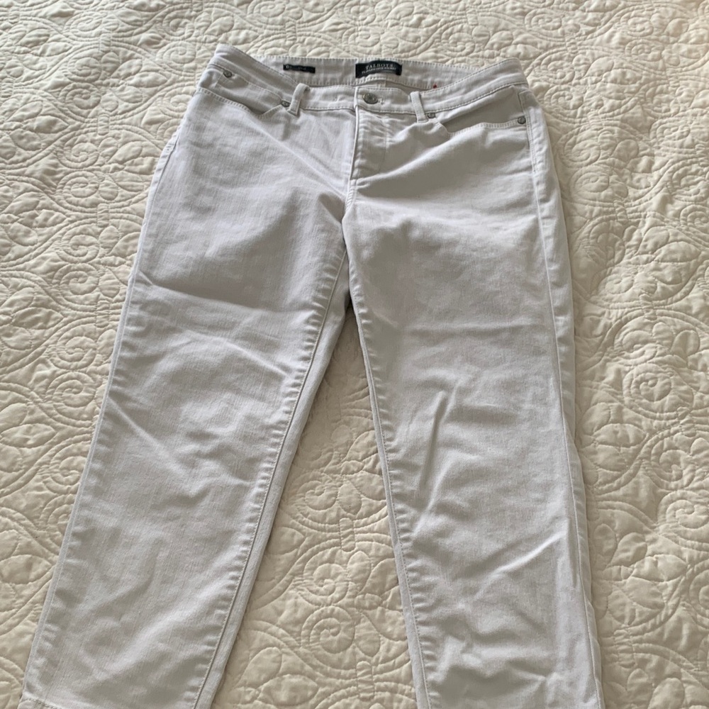 Talbots white denim crop jeans size 6